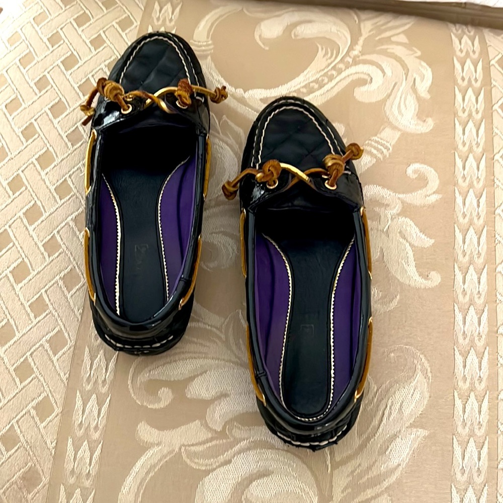 Sperry Top Sider Shoes Black Leather Upper Size 6M - Picture 4 of 7